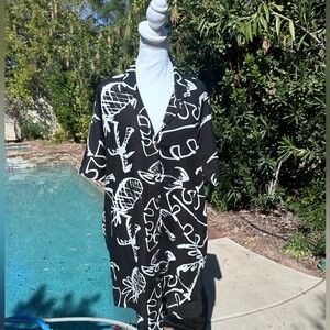 RVCA Black and white dress with Abstract Pattern